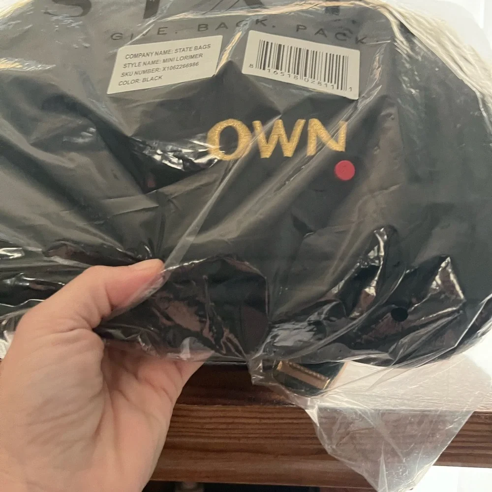 STATE Bags Mini Lorimer OWN Black Backpack- Oprah